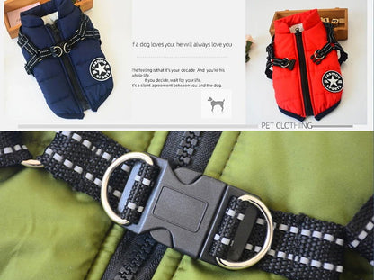 Waterproof Dog Jacket With Harness - 