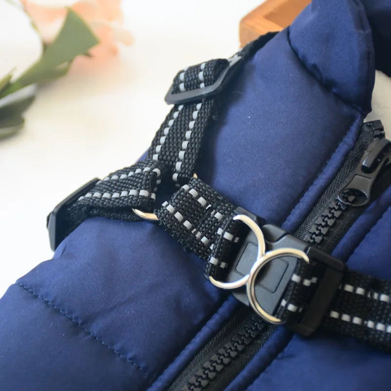 Waterproof Dog Jacket With Harness - 